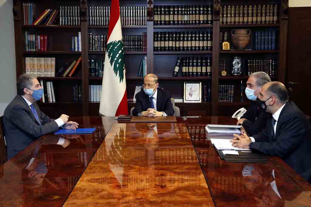 رئيس الجمهورية: التزام الحكومة التدقيق الجنائي في حسابات مصرف لبنان ضروري وزني: اتفاق على تأمين حقوق متعاقدي UNDP بموافقة عون ودياب