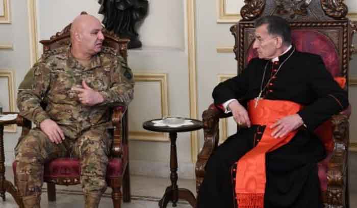  الراعي استقبل قائد الجيش وغريو وشخصيات وأكد وجوب إجراء الانتخابات النيابية والرئاسية في موعدهما: لبنان لا يحتمل المزيد من الهزات السياسية