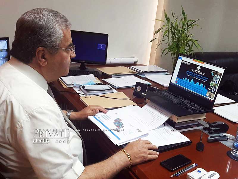 رئيس مجلس بلدية الحازمية متحدثاً في  ندوة: "استجابة المدن في الشرق الأوسط وشمال أفریقیا لمواجھة آثار انتشار فیروس كورونا: