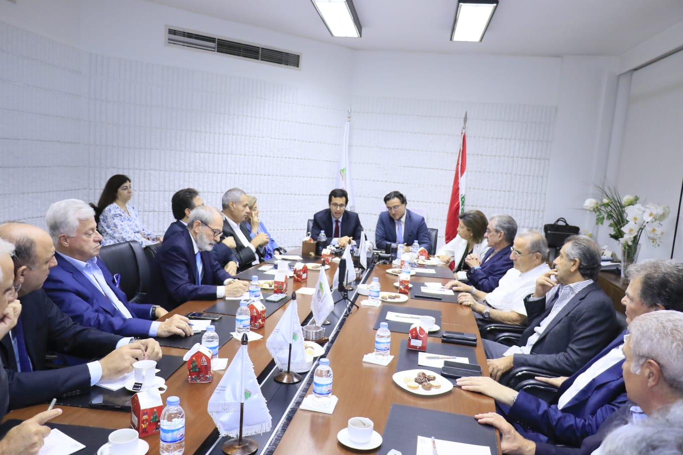 إجتماع مجلس إدارة الإتحاد الادولي لرجال وسيدات الأعمال اللبنانيين MIDEL  مع الدكتور فريديريكو ليما الممثل المقيم لصندوق النقد الدولي في لبنان