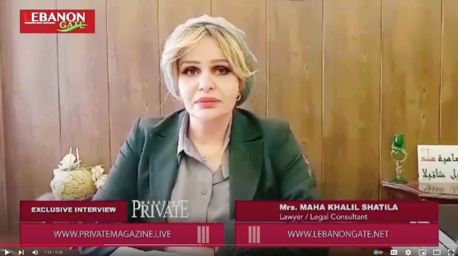 Exclusive interview with Maitre MAHA CHATILA.