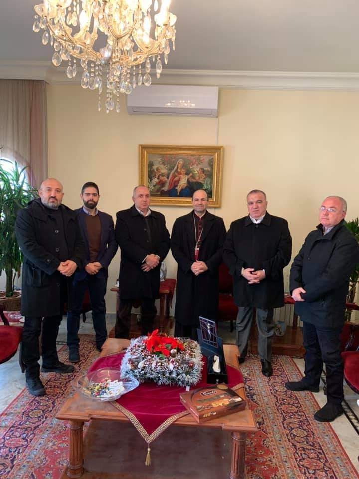 الجولة الميلادية للوزير السابق ايلي ماروني  لمطارنة المدينة.