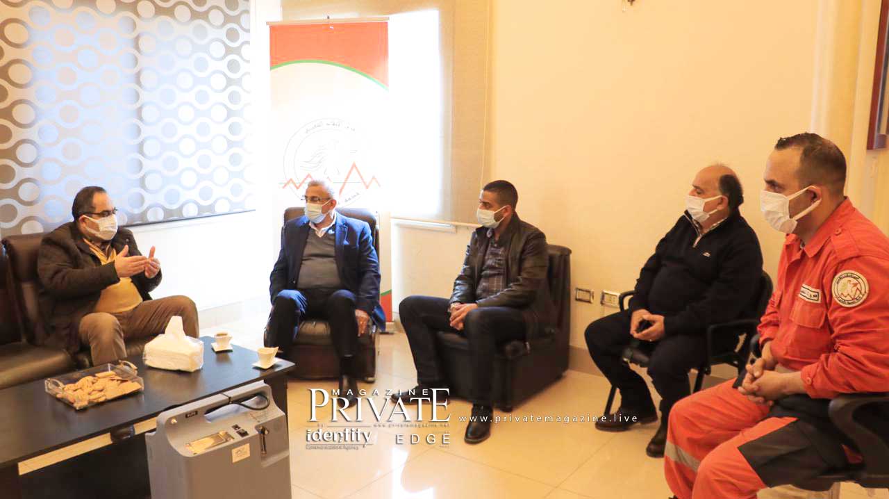 بمناسبة تقديم مجموعة أجهزة أوكسجين إلى "فوج الإنقاذ الشعبي" النائب أسامة سعد يستقبل علي العبد الله