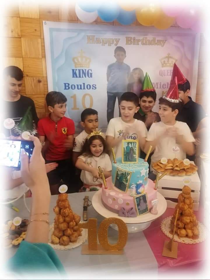 الاعلامية ليا عادل تحتفل بعيد ميلاد ابنها بولس وابنتها ميشالا