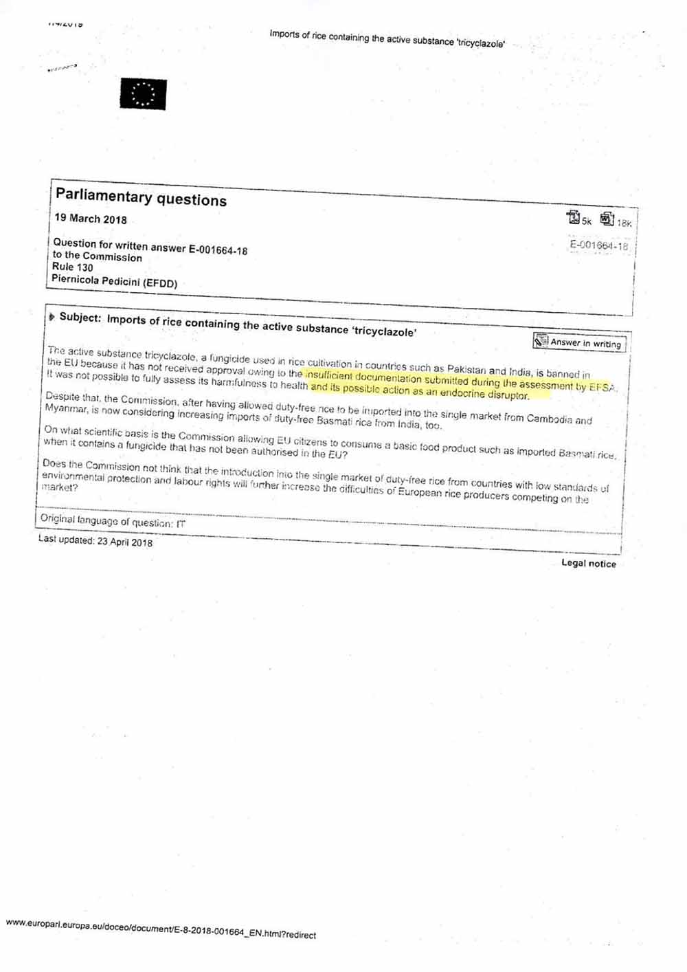 أجرى رئيس نقابة مستوردي المواد الغذائية هاني بحصلي قراءة شاملة مفندة بالوثائق والدراسات العلمية، مؤكداً بالدلائل ان لا أرز مسرطن في لبنان.