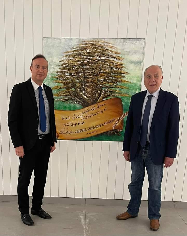 دبوسي يبحث تطوير العلاقات الاقتصادية مع سفير لبنان في السعودية فوزي كبارة