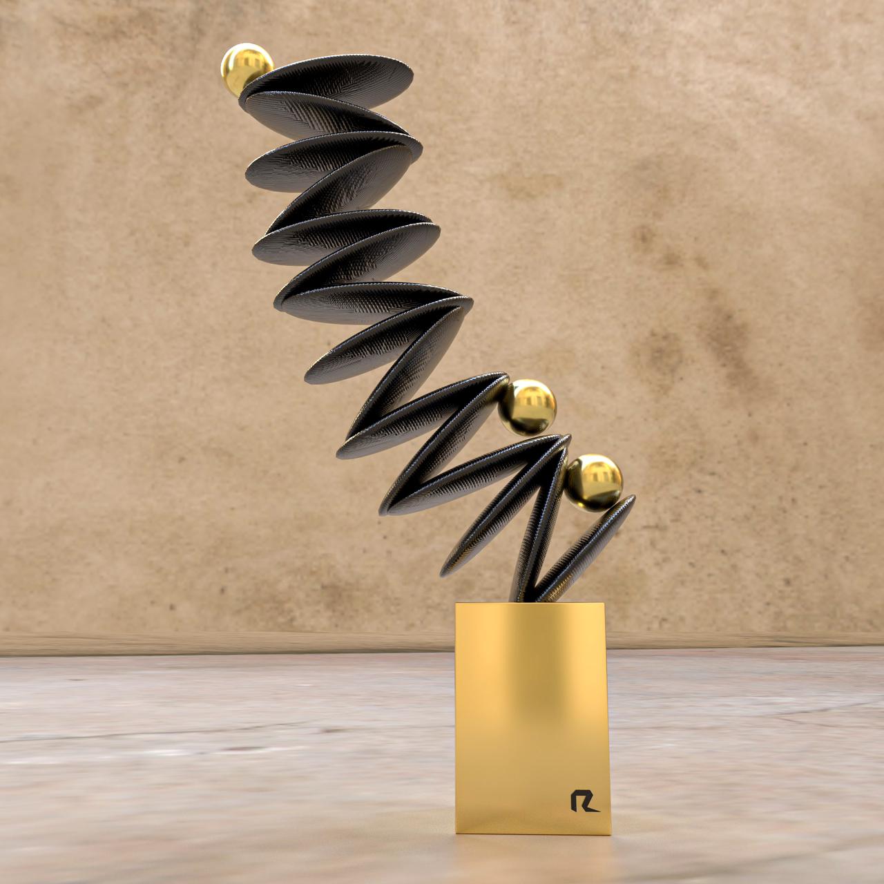 رمزي زهار ينجز منحوتات تحاكي الفن والابداع