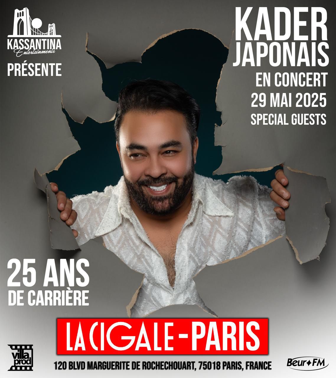 كادير الجابوني يُحيي ذكرى 25 عاماً من العطاء الفني بحفل استثنائي في باريس