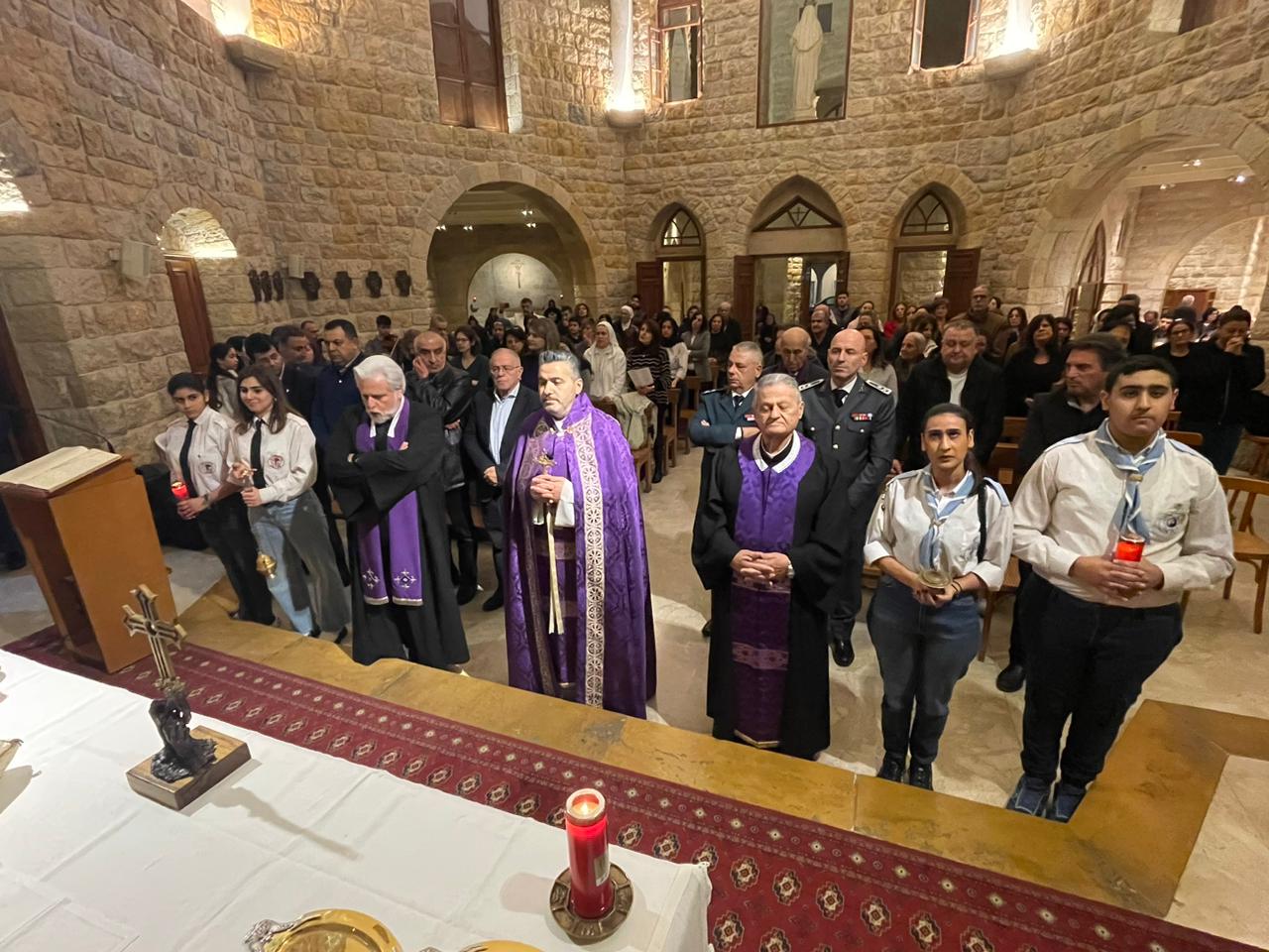 قداس لجمعية "جاد" و"عائلة أبونا يعقوب" على نية شهداء الجيش والقوى الأمنية
