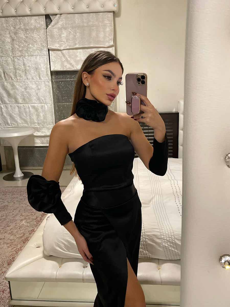 ميسم أبو سعيد تتألق بالتصاميم الكلاسيكية السوداء التي تعطي المرأة رونقاً مميزاً!